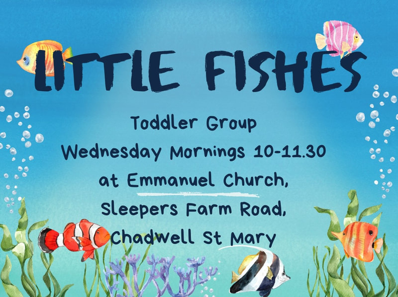 A poster advertising the Little Fishes Toddler Group